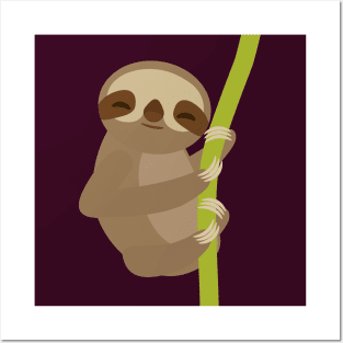 sleeping sloth, sleep all day, sleep all night Posters and Art